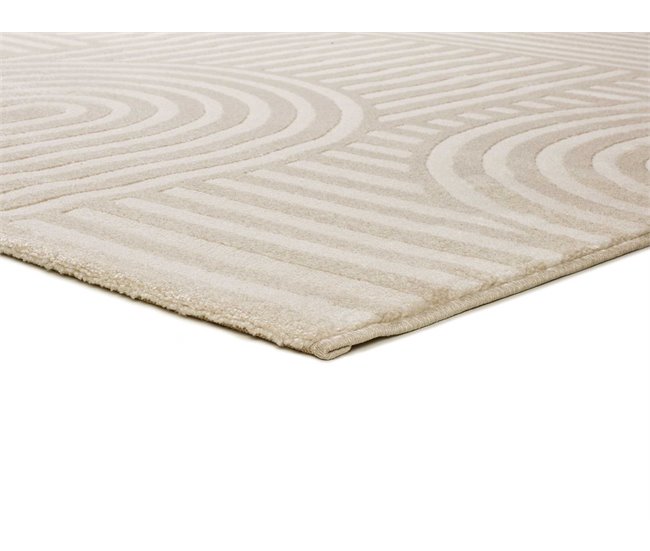 Alfombra de estilo escandinavo con relieve ZEN - ATTICGO 133x190 Blanco
