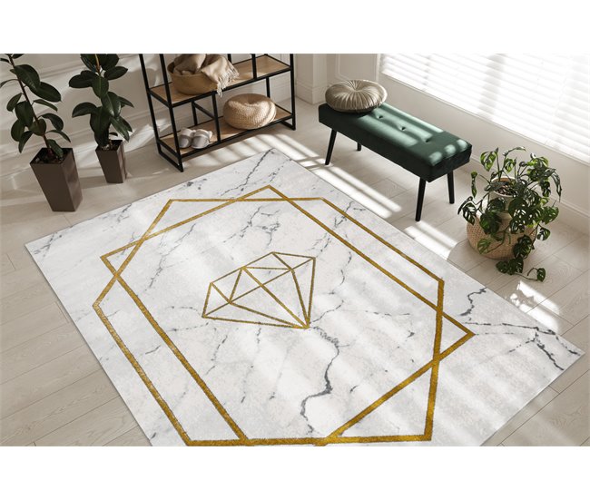 Alfombra EMERALD exclusivo 1019 glamour 80x150 Crema