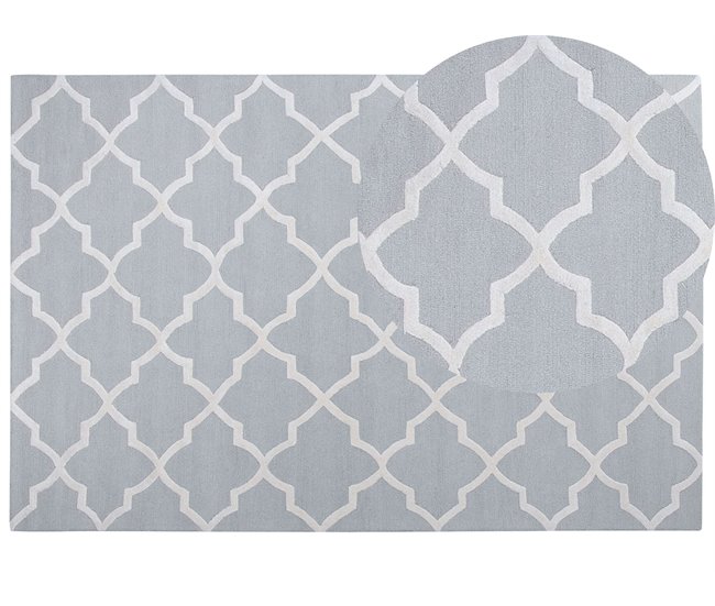 Beliani Alfombra de pelo corto SILVAN 200x300 Gris Claro