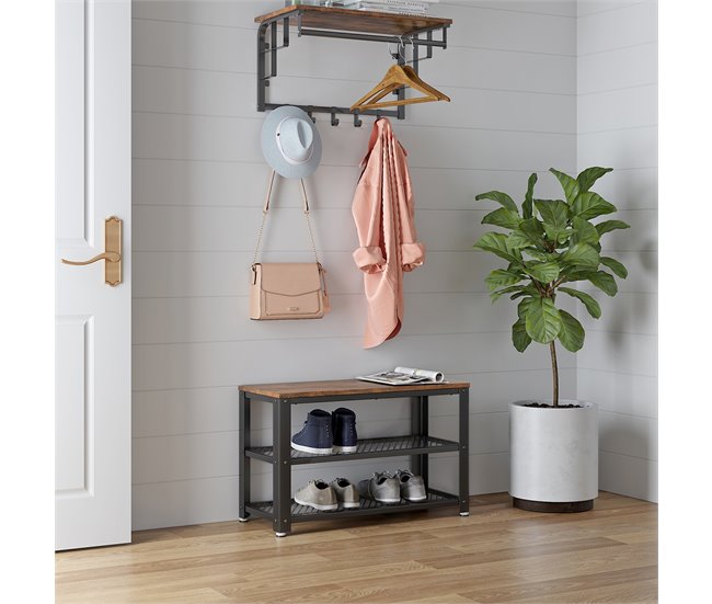 Banco de zapatos de 2 niveles - L73 cm Madera