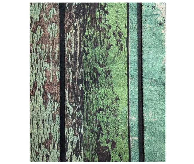 Acomoda Textil – Felpudo de Entrada, Alfombra Rectangular de Goma Azul/ Verde