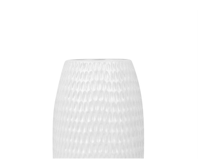 Beliani Jarrón decorativo LINZI Blanco