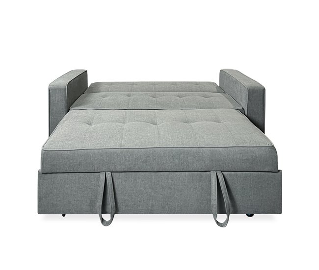 Sofá Cama de 2 Plazas modelo Vienna con Reposabrazos Gris