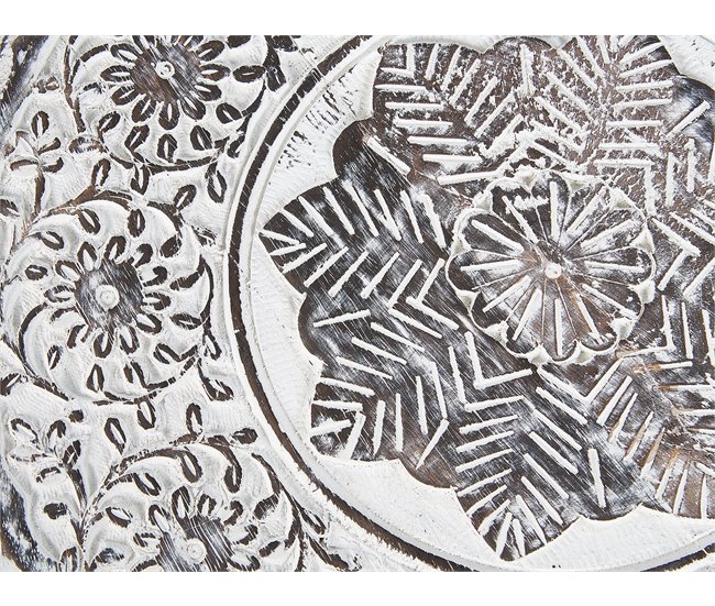 Beliani Conjunto de mesas ADRO Blanco/ Beige