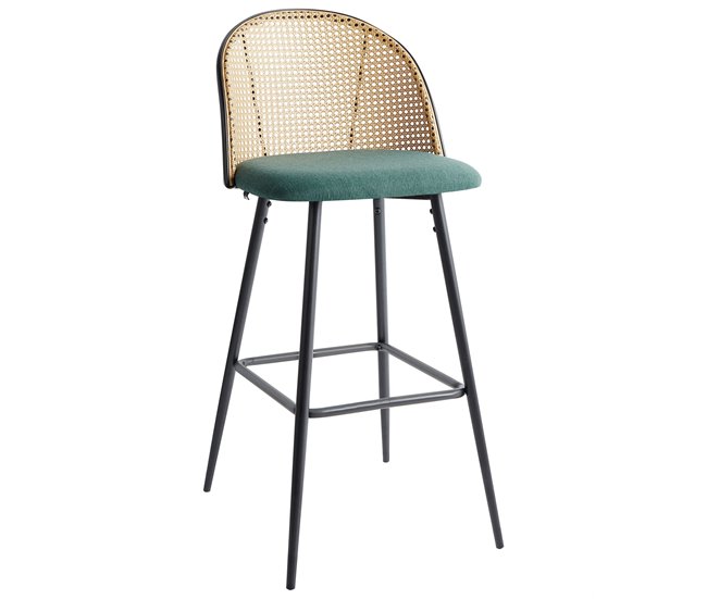 Beliani Silla de bar CORNELL Negro/ Verde