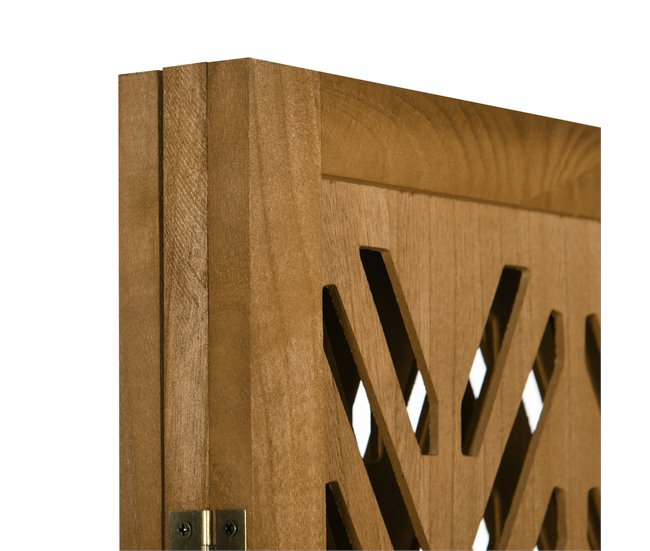 Biombo Madera de Paulownia HOMCOM, hogar - decoración Marron