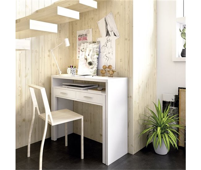Consola Seven diseño extensible   xx Blanco