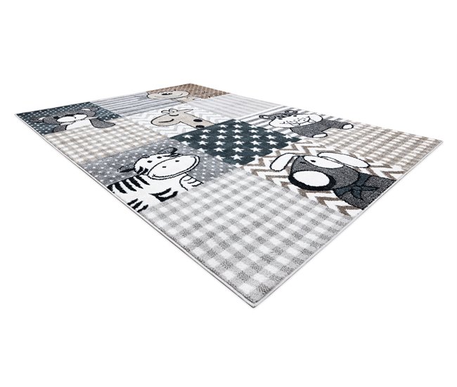 Alfombra FUN Pets para niños animales 240x330 Gris
