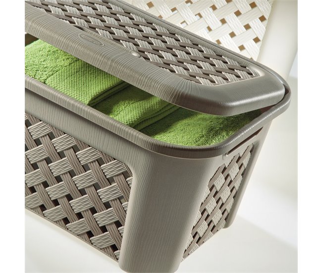 Cesto para ropa Crema