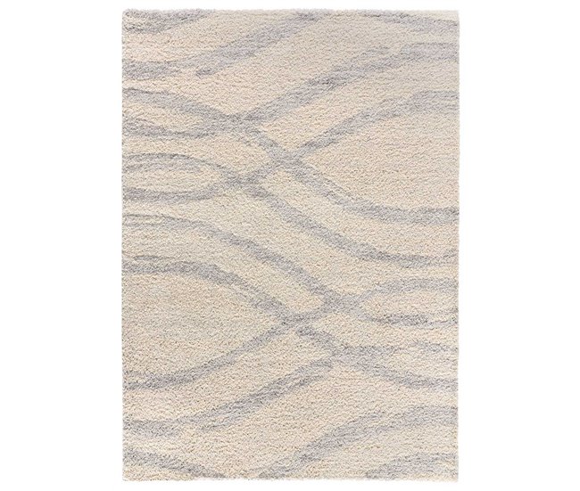 Alfombra shaggy de estilo escandinavo HELIA - ATTICGO 80x150 Plateado