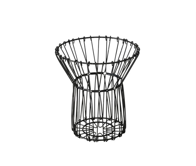 Jarrón decorativo VANDULA material metal Negro