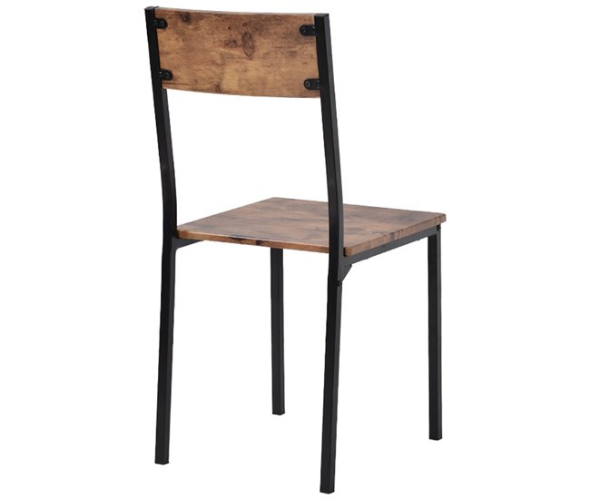 Conjunto de mesas y sillas de comedor 70x70 Marron