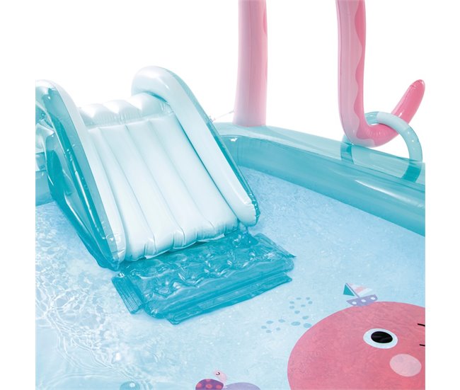 Centro de juegos hinchable agua pulpo c/difusor INTEX Azul