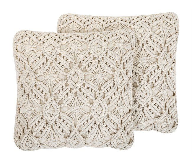 Beliani Cojín decorativo ESENKOY Beige