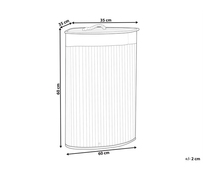 Beliani Cestas para la ropa MATARA Gris Claro