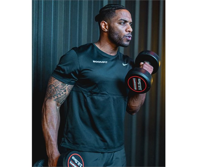 Mancuernas Redondas 22,5Kg (Pareja) - BOOMFIT Negro