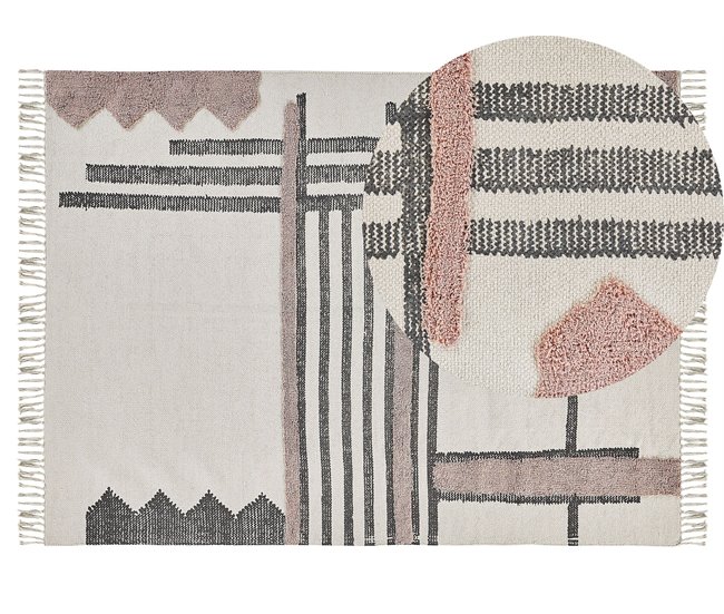 Beliani Alfombra de pelo corto MURADIYE 140x200 Beige