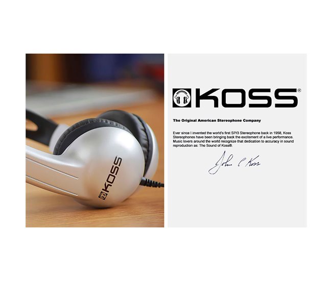 Auriculares con cable KOSS UR10 Plateado