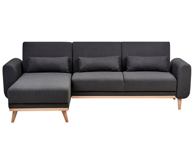 Beliani Sofá esquinero Poliéster OLLSTA Beige