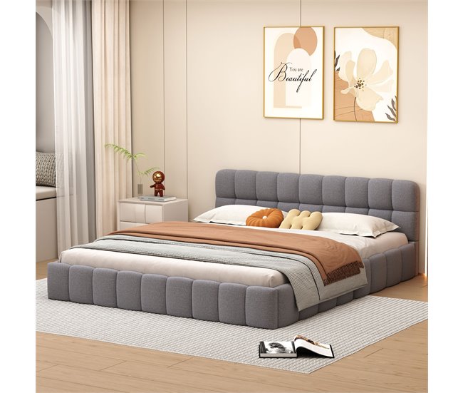 Marco de la cama 200x140 Gris