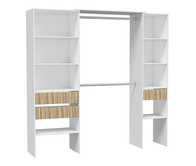 Armario vestidor Summer 3 cajones Blanco