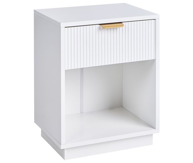 Beliani Mesita de noche SUMMERVILLE Blanco