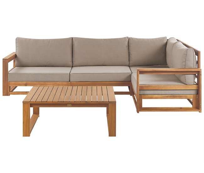 Beliani Conjunto de jardín TIMOR Gris Oscuro