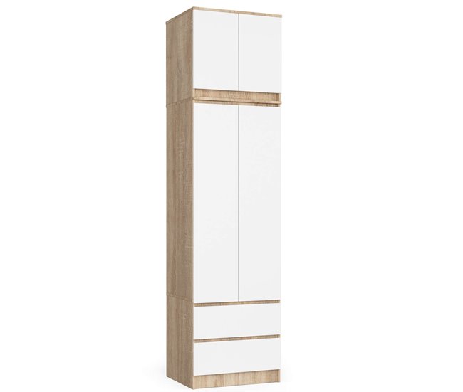 Módulo de armario AKORD S60 Extensión 60 Blanco/ Madera