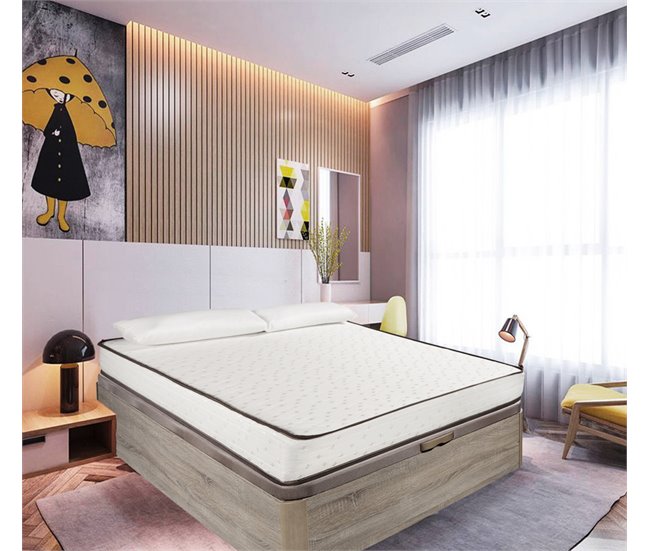 Canapé Abatible de Madera Cambrian Gran capacidad 135x190 Roble