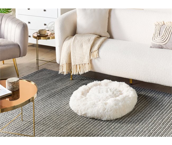Beliani Cama para mascotas KULU Blanco/ Beige