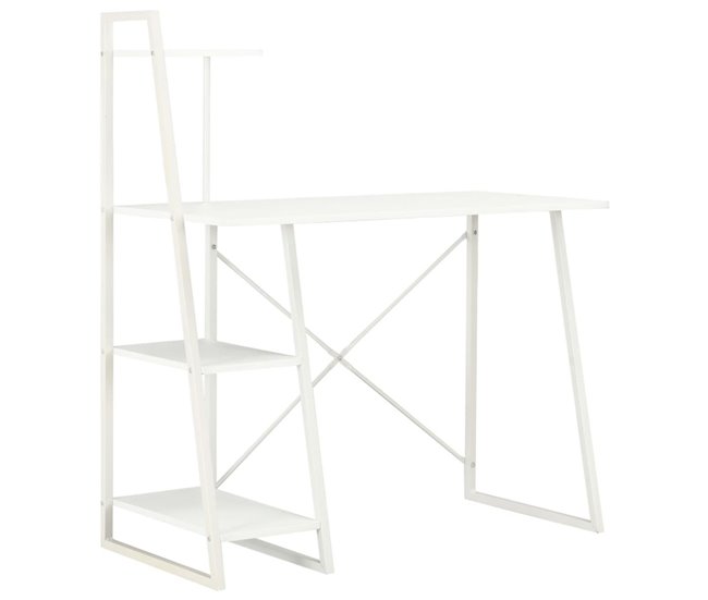 Escritorio Violín con estantería 102x50 Blanco