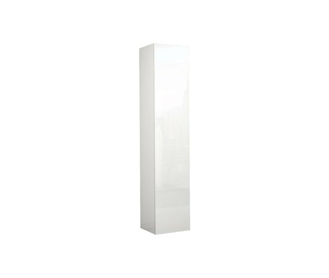 Armario multiusos 1 puerta efecto madera Blanco