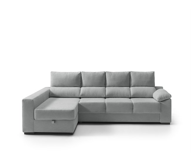 Chaise longue reversible con arcón PALA Gris Claro