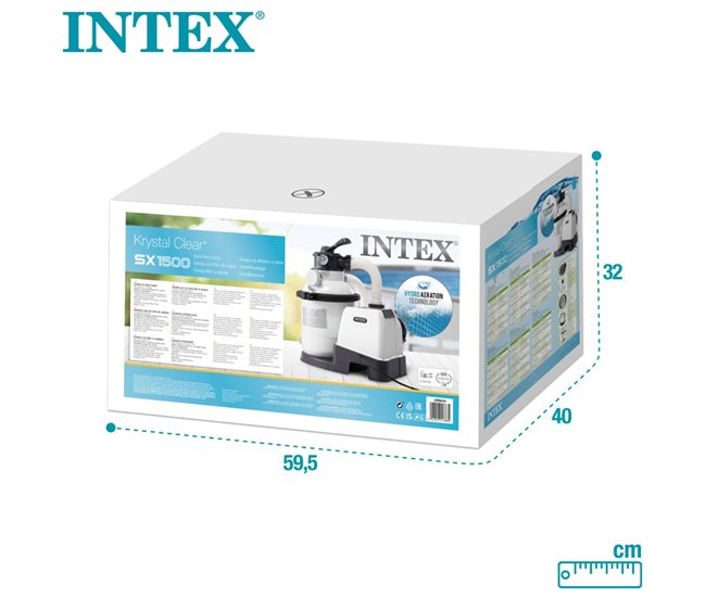 Depuradora de arena INTEX Krystal Clear 5.700 l/h 0,25 hp Gris