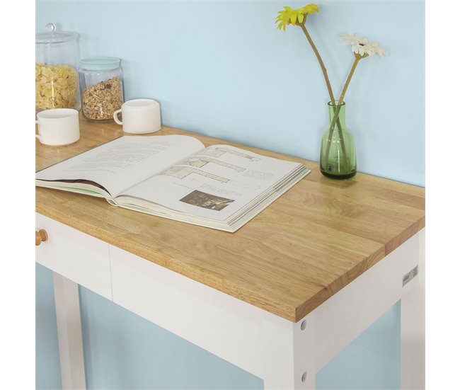 Set de 1 Mesa y 2 taburetes Comedor SoBuy Madera