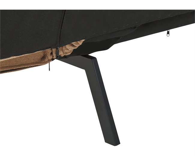 Beliani Sofá de 3 plazas Poliéster INGARO Marron Claro