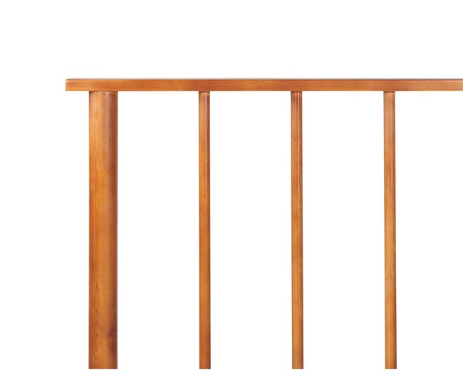 Beliani Cama con somier Madera de pino BARRET 196x209 Marron