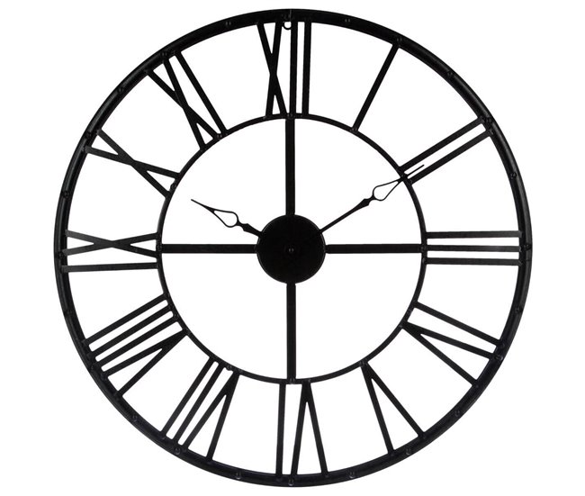 Reloj De Metal Negro Vintage Negro