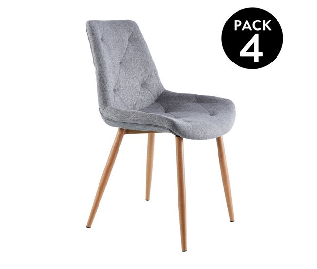 Pack 4 sillas de comedor Marlene Gris