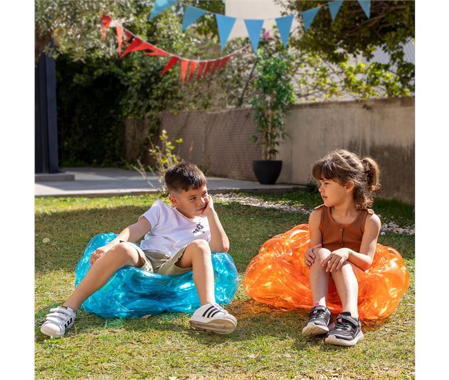 Pelota Burbuja Hinchable Gigante Parachoques Azul