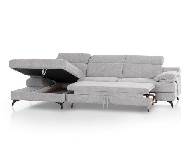 Chaise longue con cama TITUS Antracita