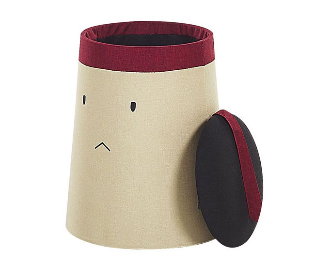Beliani Puf para niños SAMURAI Beige