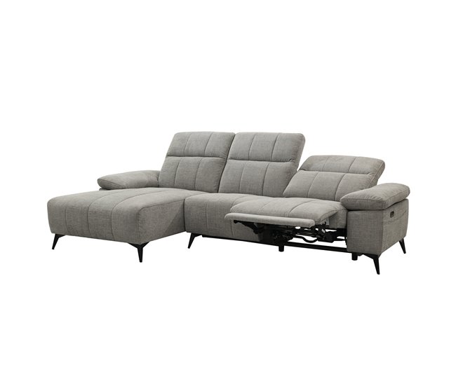 Chaise longue relax eléctrica ANDY Gris Claro