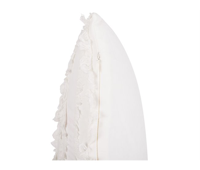 Beliani Cojín decorativo MAKNEH Blanco