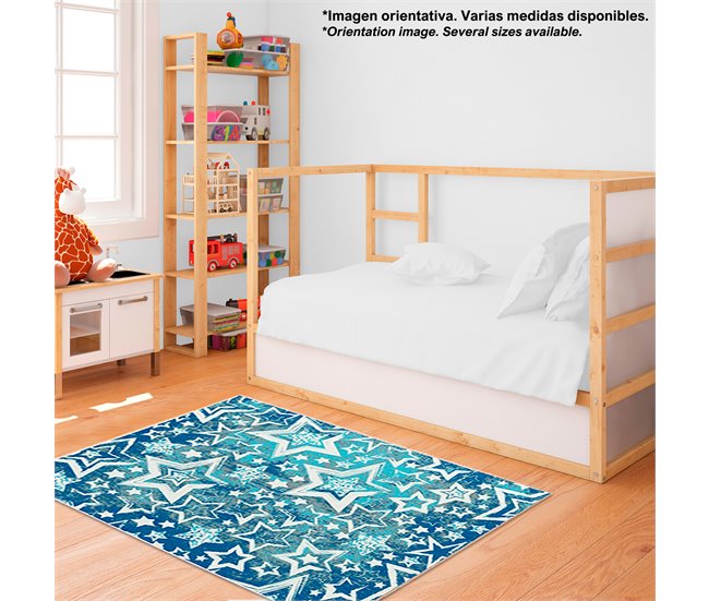 Alfombra De 100 X 150Cm 150x100 Azul