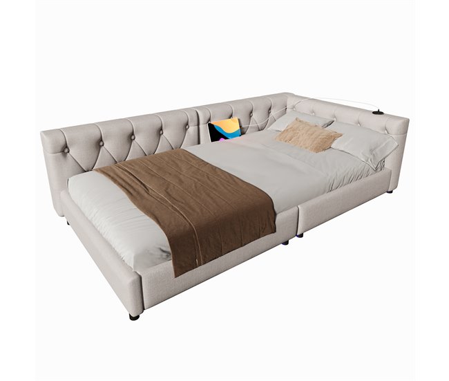 Camas individuales 103x213 Beige