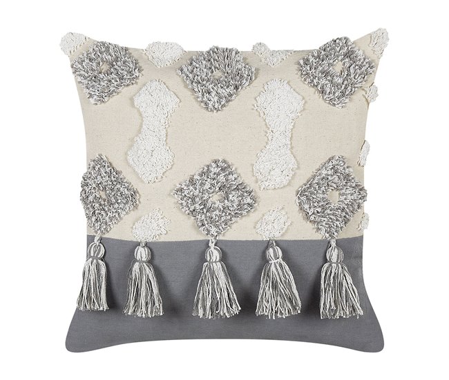 Beliani Cojín decorativo ALOCASIA Beige