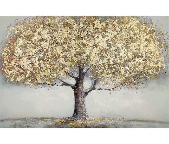 Pintura original ARBOL DORADO XXL 118CM marca MARCOMUEBLE Dorado