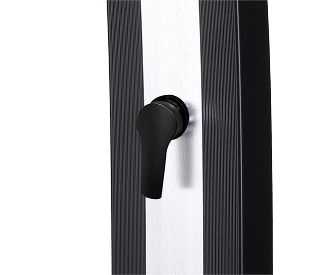 Ducha solar de aluminio con lavapiés Sined DOCCIA ELLA INOX Negro