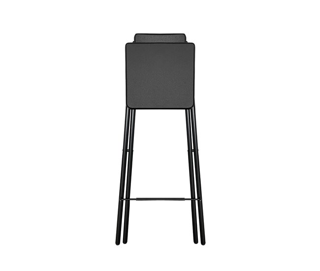 Acomoda Textil – Taburete de Bar Plegable. (2 Unidades) Negro
